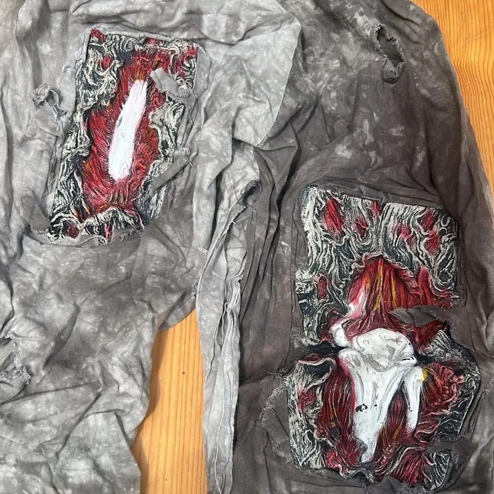 3D Zombie Halloween Costume Boys Size 8 10 and mask